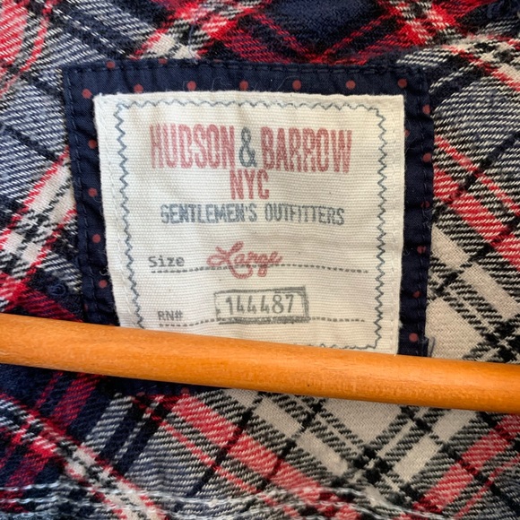 SZ L Hudson & Barrow NYC Chambray button up shirt - Picture 4 of 5